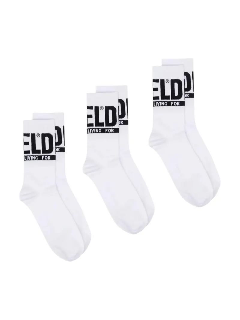 DIESEL Calzini Uomo SKM-RAY-THREEPACK  CALZINO Bianco - 00SAYJ 2QATV E4124