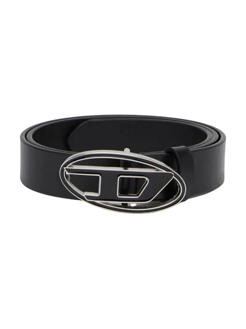 DIESEL Cintura Donna OVAL D LOGO B-1DR 25 BELT Nero - X09716 P1245 T8013