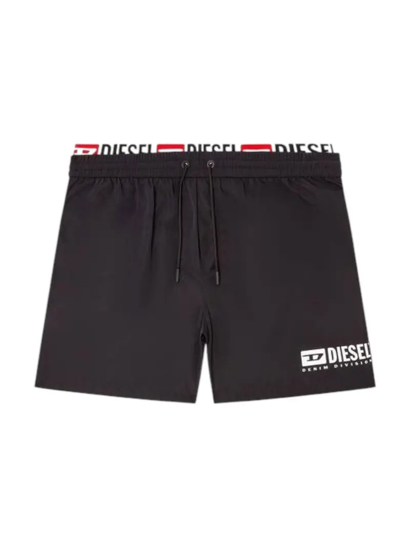 DIESEL Costume da bagno Uomo VISPER-41-D-CORE BOXERS A16301 0NJAS E0013 014 - BLACK/WHITE