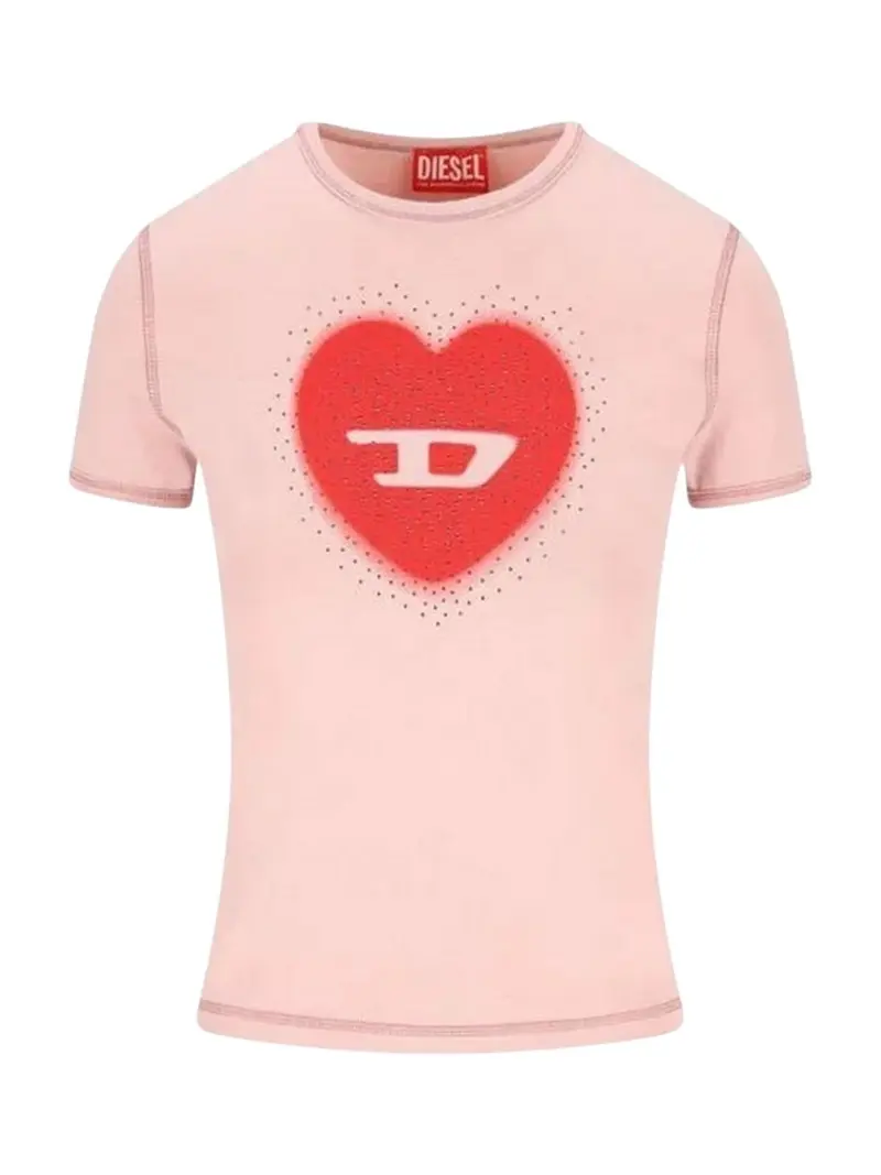DIESEL T-shirt Donna T-UNCUTIES-LONG-S5 MAGLIETTA A20980 0QHHA 33L 655 - MAUVE