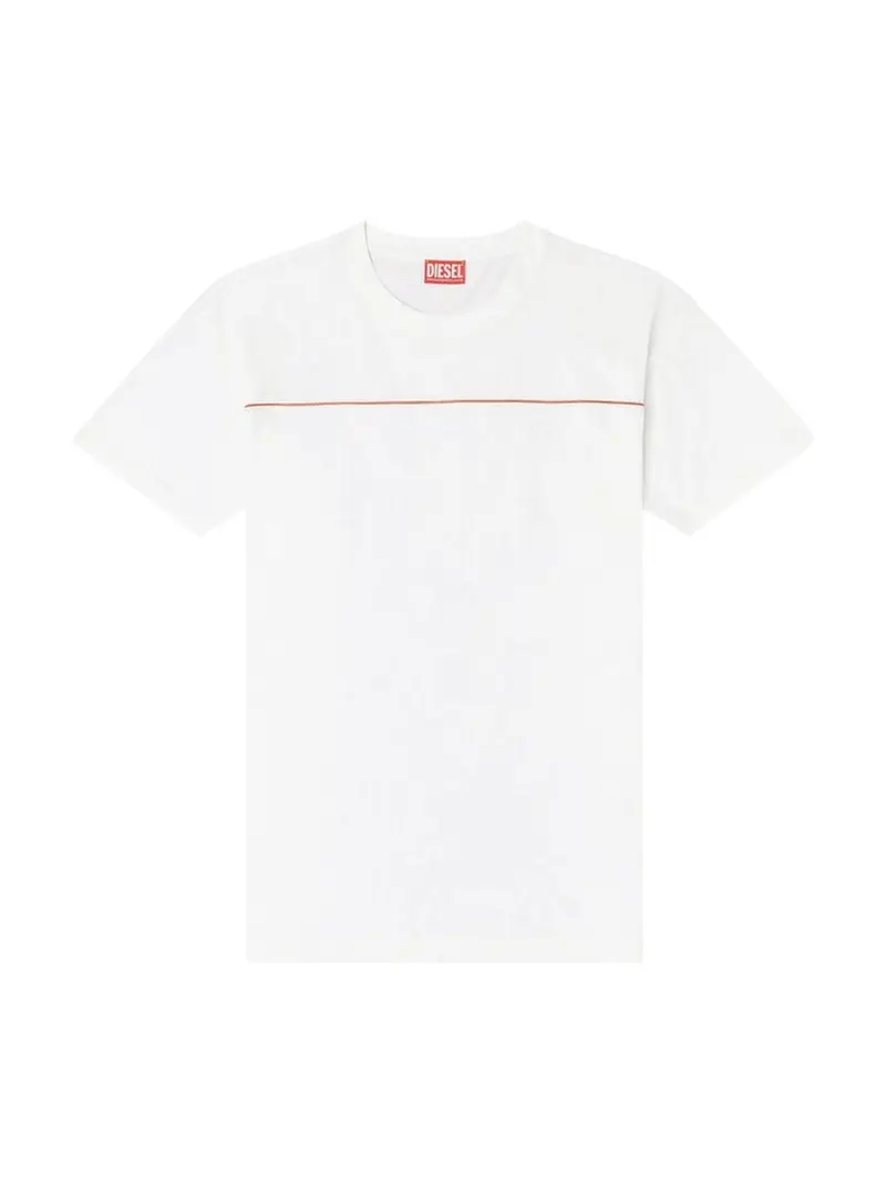 DIESEL T-shirt Uomo T-NORM-PIPING MAGLIETTA Avorio - A21118 0NIAX 141