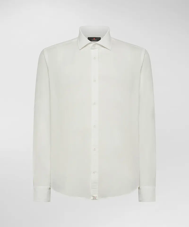 Dominic MU Camicia in Mussola di cotone papiro