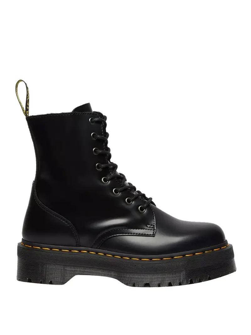 Dr Martens Jadon Polished Smooth Anfibio Donna Nero