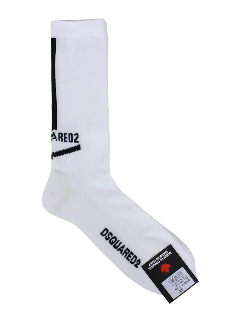 DSQUARED2 Calzini Uomo DFV142290 110 Bianco
