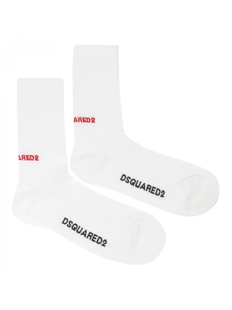 DSQUARED2 Calzini Uomo DFV172470 Bianco