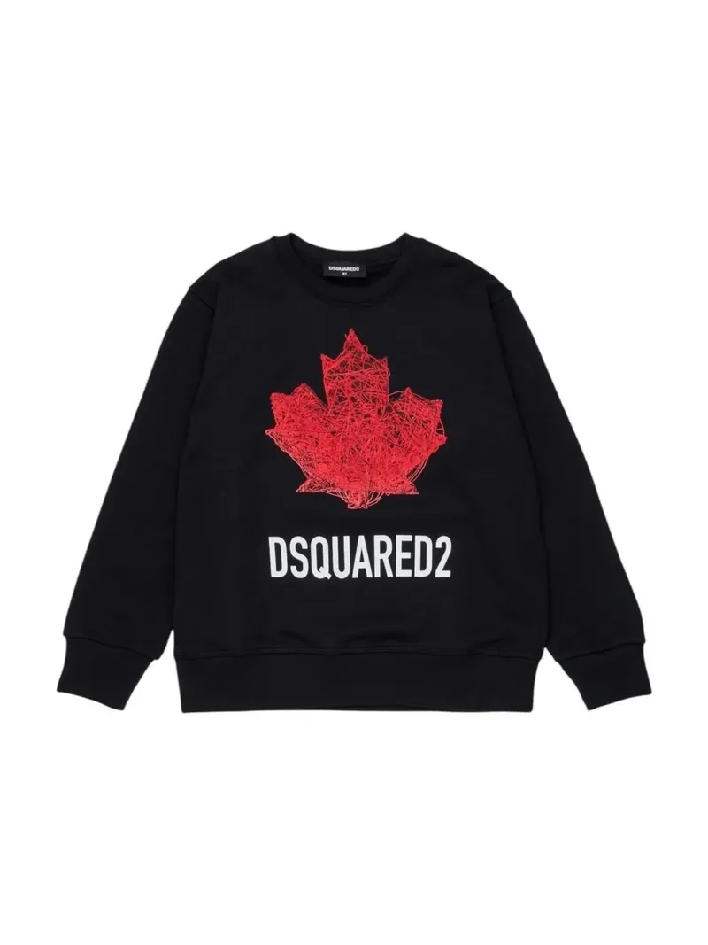 DSQUARED2 KIDS Felpa Unisex bambino DQ3193 D0AGW DQ900 BLACK