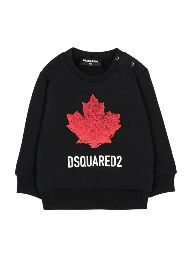 DSQUARED2 KIDS Felpa Unisex bambino  DQ3279 D0AGW DQ900 BLACK