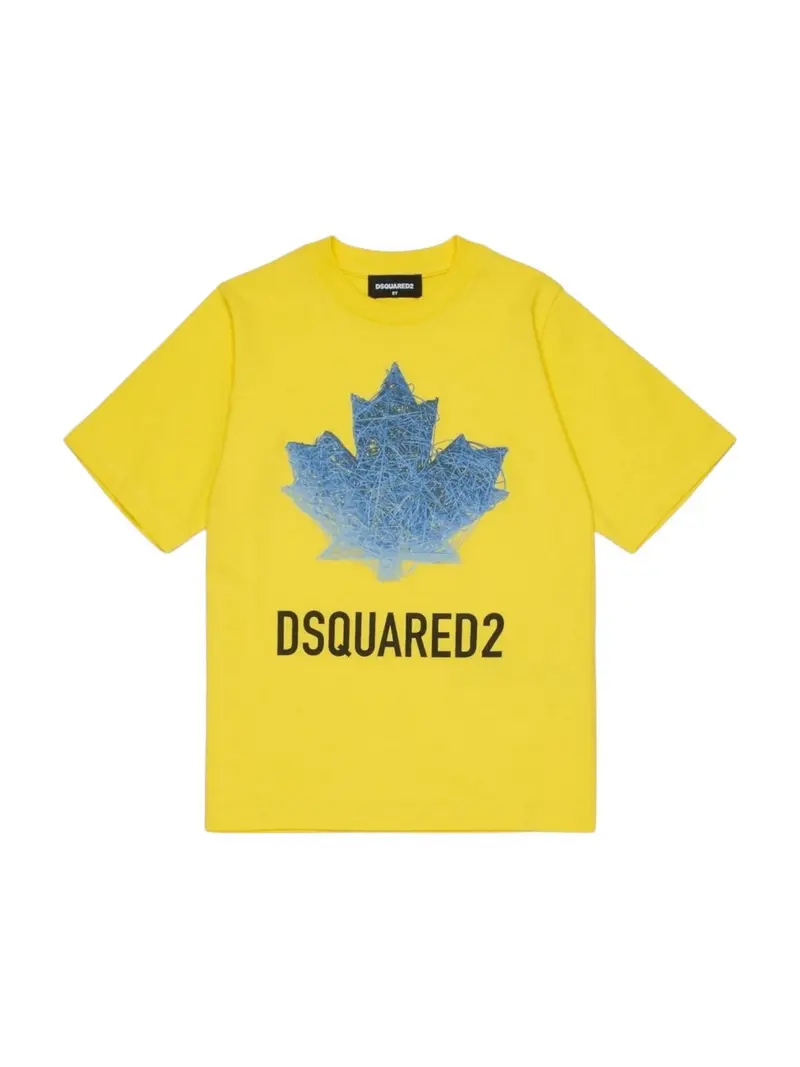 DSQUARED2 KIDS T-shirt Unisex bambino DQ3176 D00XM DQ220 VIBRANT YELLOW