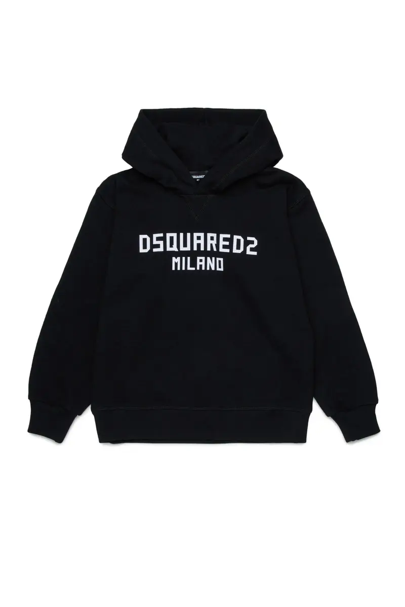 DSQUARED2Felpa con cappuccio con logo nera