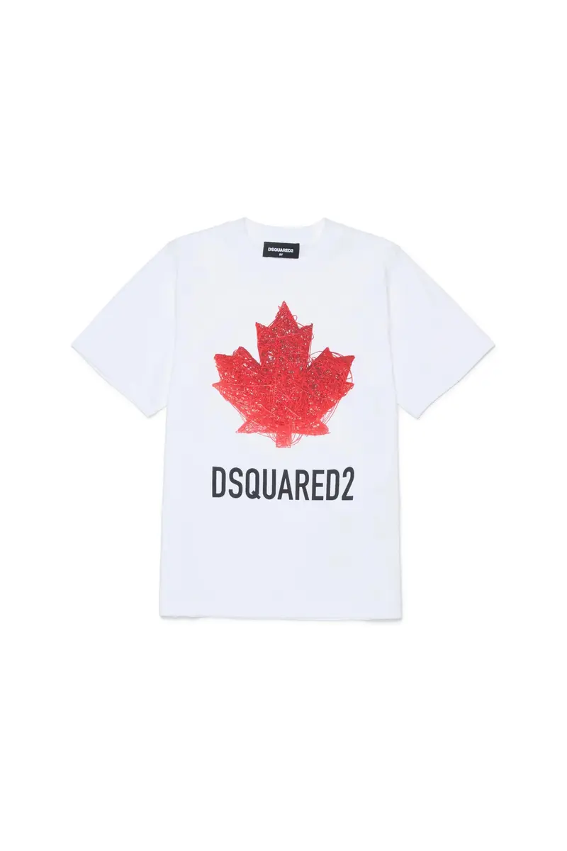 DSQUARED2Maglietta con logo bianca