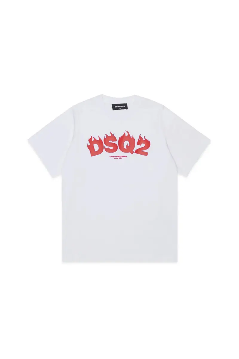 DSQUARED2Maglietta con logo DSQ2 bianca