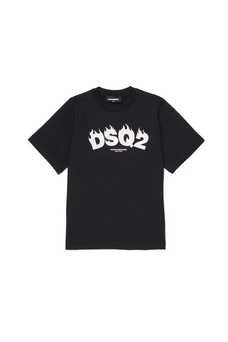 DSQUARED2Maglietta con logo DSQ2 nero