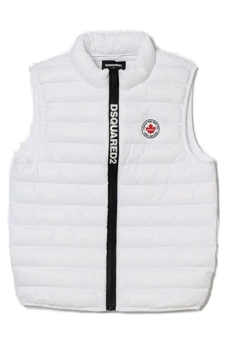 DSQUARED2Smanicato con logo stampato bianco