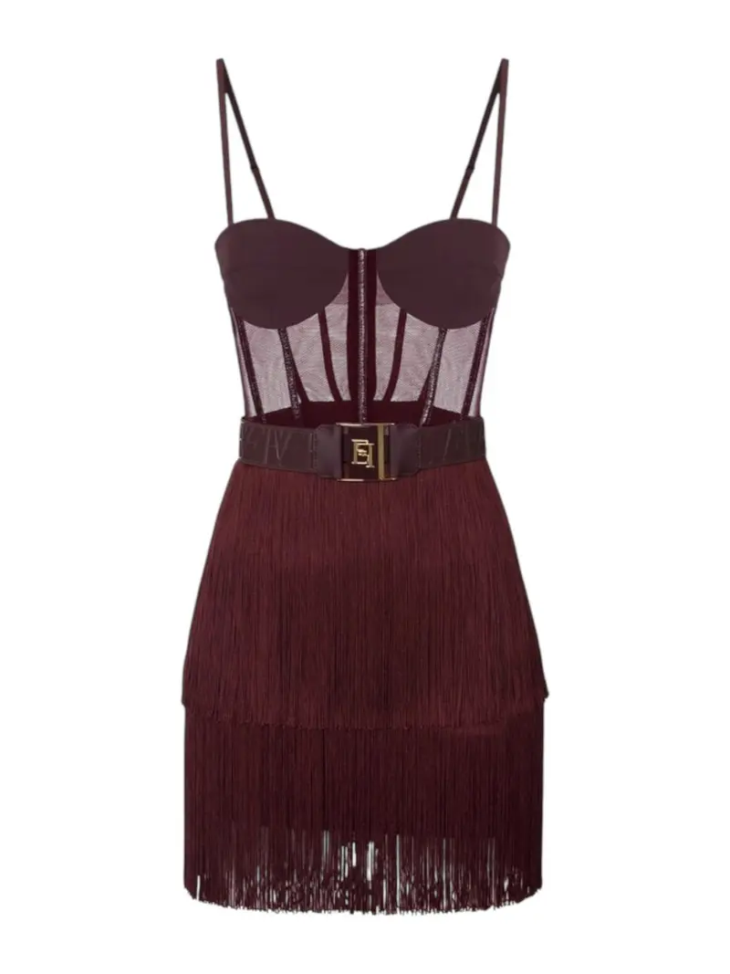 ELISABETTA FRANCHI Abito Donna AB82556E2 EA4 MERLOT