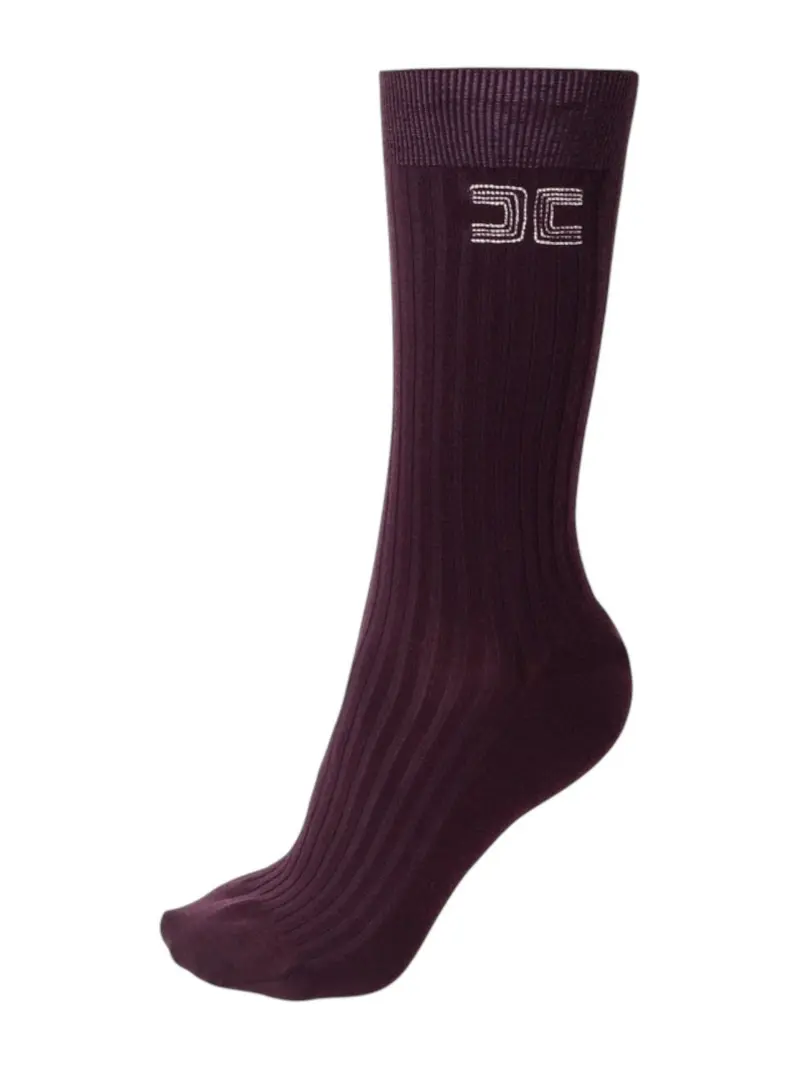 ELISABETTA FRANCHI Calzini Donna  CZ01A56E2 EH8 MERLOT/MILK
