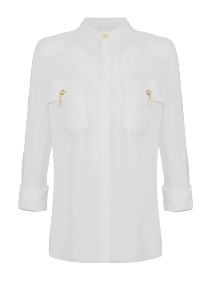 ELISABETTA FRANCHI Camicia Donna CA12256E2 360 Avorio