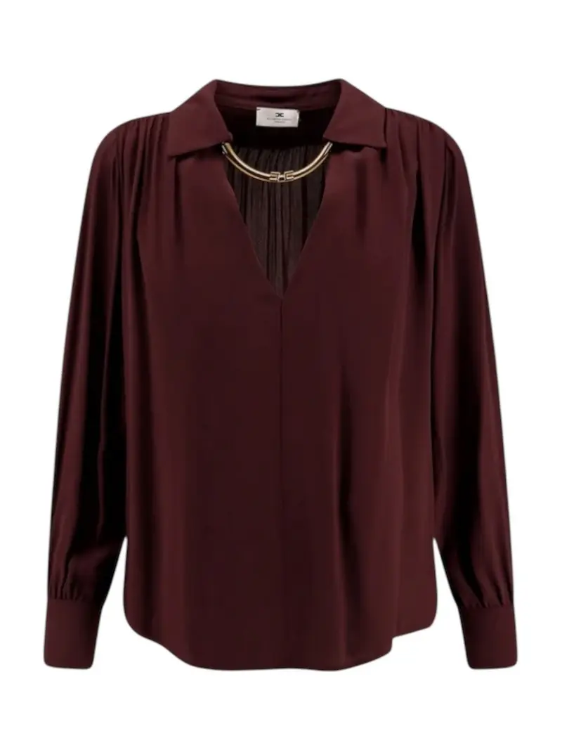 ELISABETTA FRANCHI Camicia Donna CA12356E2 EA4 MERLOT