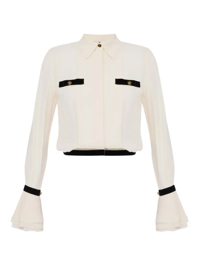ELISABETTA FRANCHI Camicia Donna CA13157E2 EF1 MILK/NERO