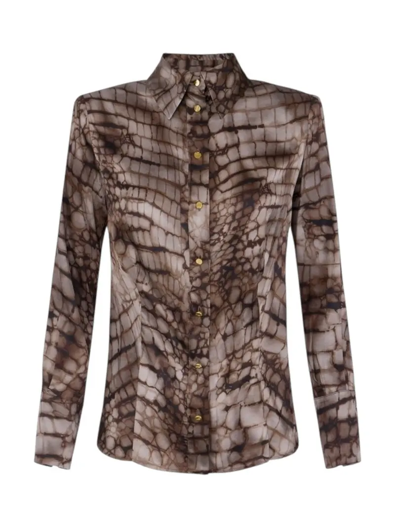 ELISABETTA FRANCHI Camicia Donna CA13161E2 644 CACAO