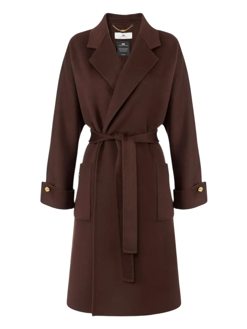ELISABETTA FRANCHI Cappotto Donna  CP68D56E2 EA3 COFFEE