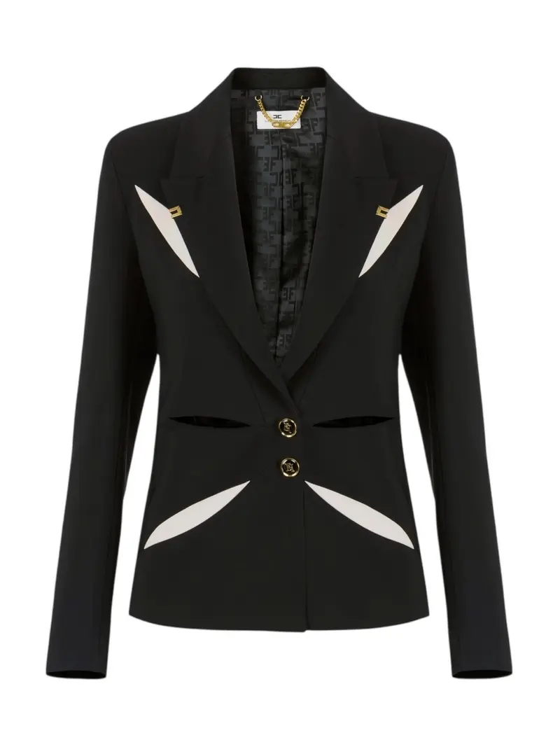 ELISABETTA FRANCHI Giacca Donna  GI19861E2 685 NERO/BURRO