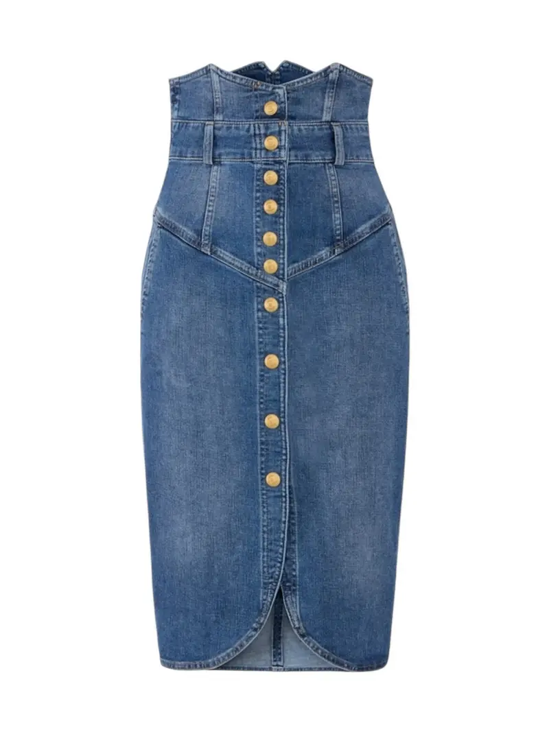 ELISABETTA FRANCHI Gonna Donna  GJ41I61E2 139 BLUE VINTAGE