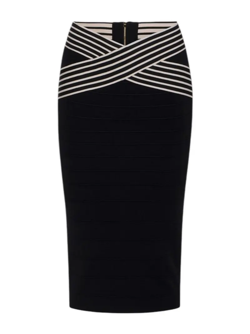 ELISABETTA FRANCHI Gonna Donna  GK16S61E2 685 NERO/BURRO
