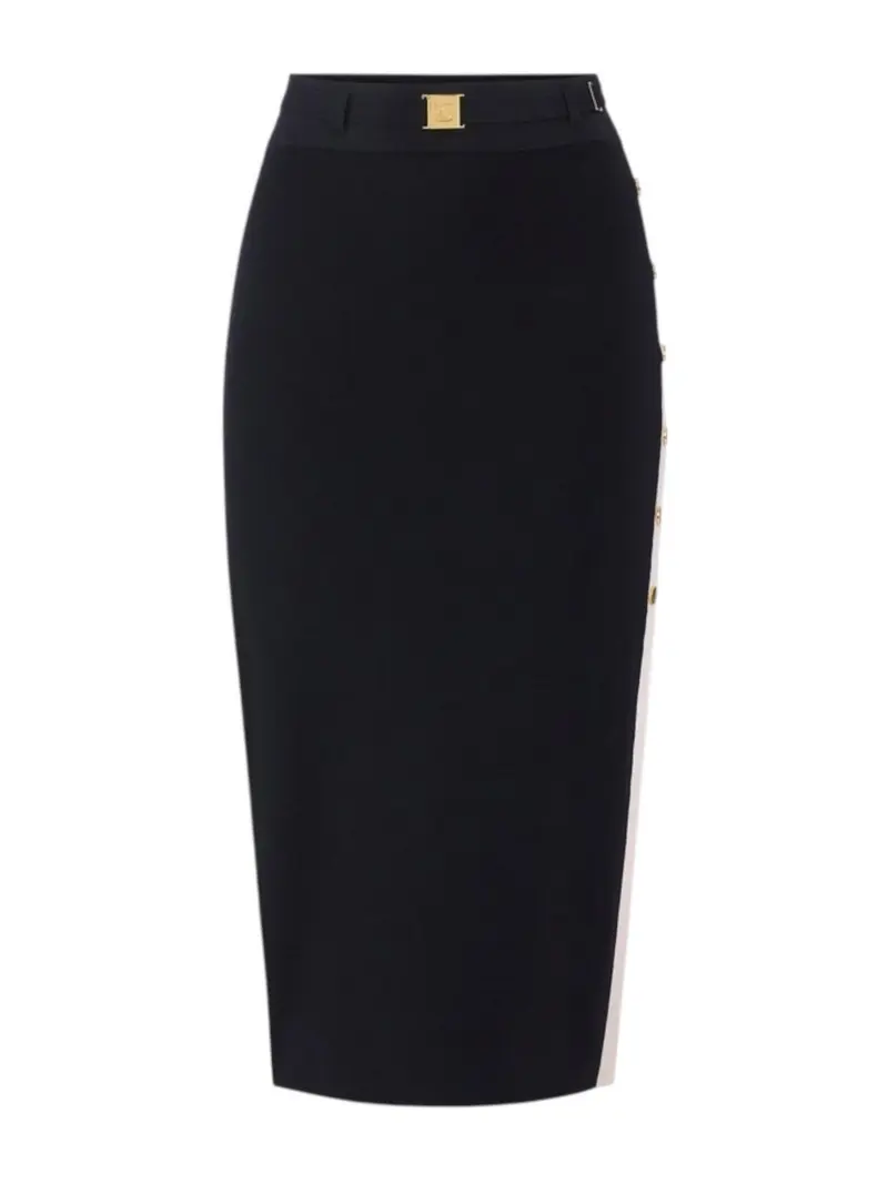 ELISABETTA FRANCHI Gonna Donna  GK27S61E2 685 NERO/BURRO