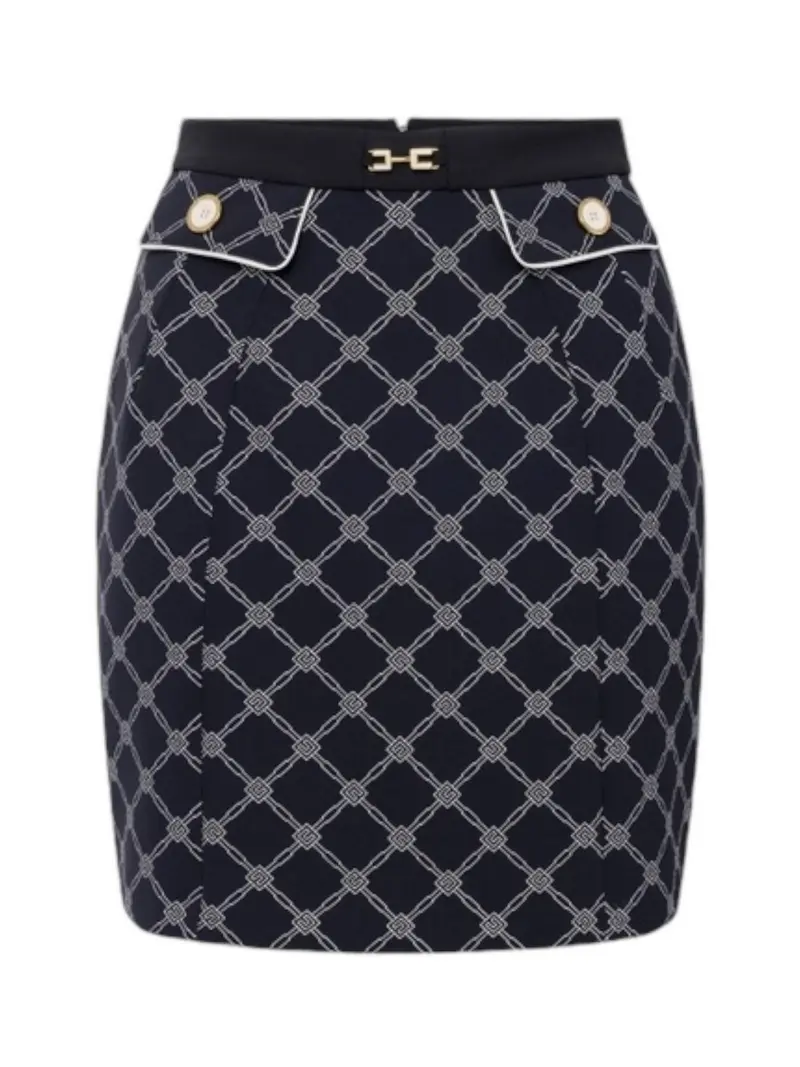 ELISABETTA FRANCHI Gonna Donna  GOS0351E2-685 Nero