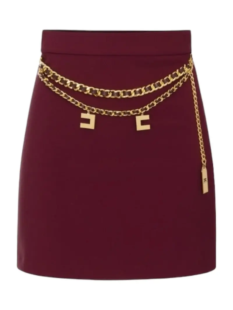 ELISABETTA FRANCHI Gonna Donna  GOT3646E2 CG3 Rosso