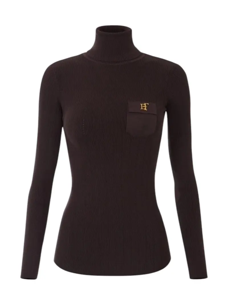 ELISABETTA FRANCHI Maglione Donna DARK CHOCOLATE - MK05B66E2 EV9