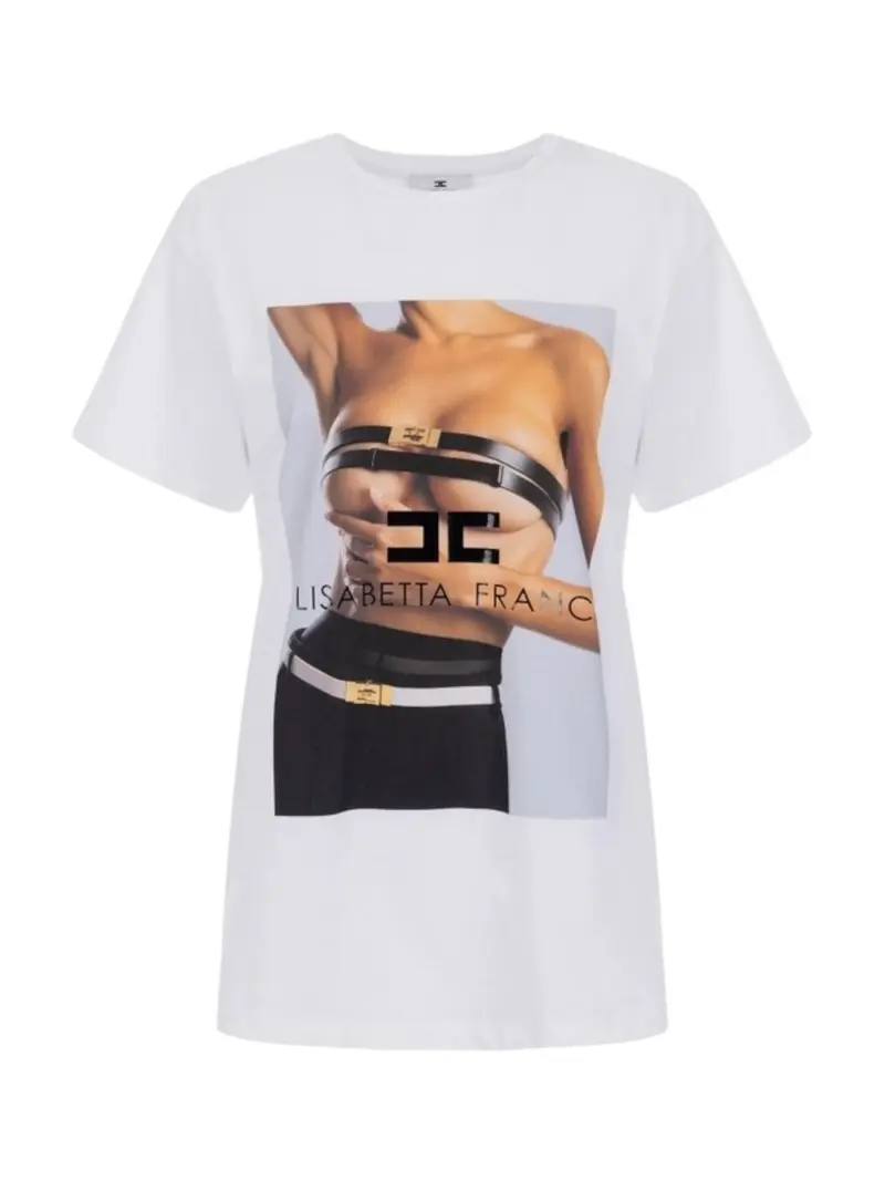 ELISABETTA FRANCHI T-shirt Donna MA02456E2 270 GESSO