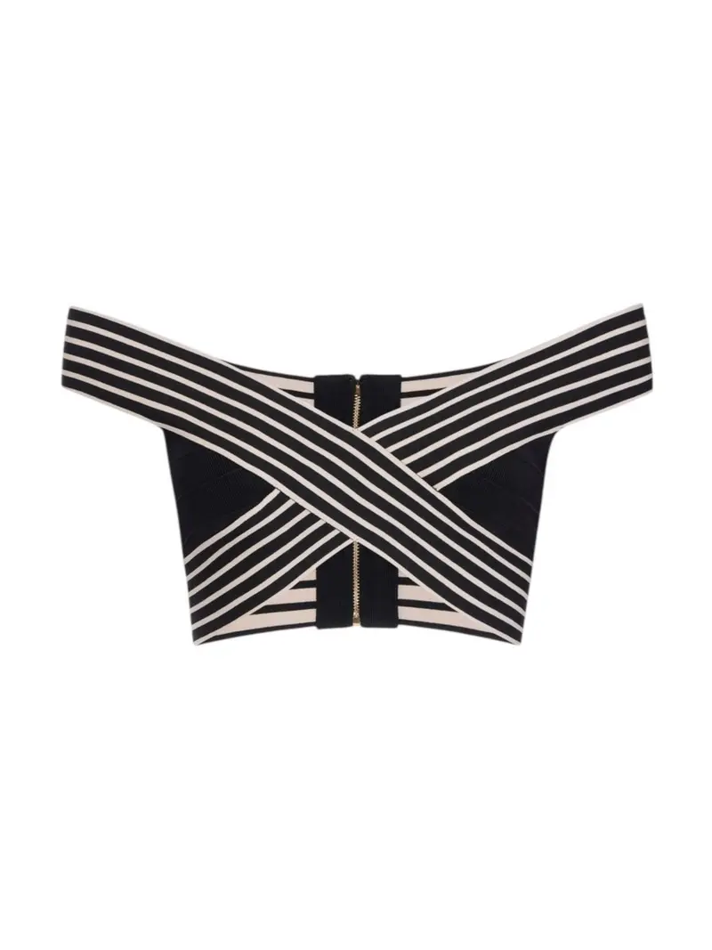 ELISABETTA FRANCHI Top Donna  TK44S61E2 685 NERO/BURRO