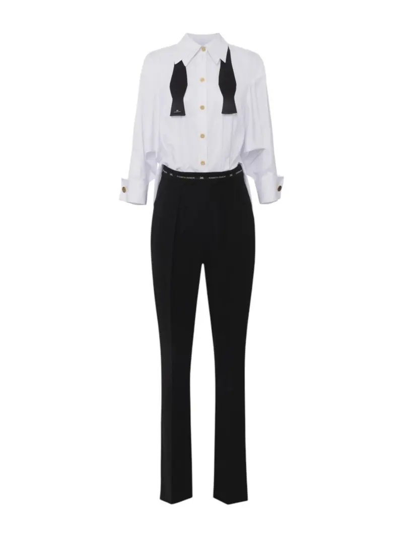 ELISABETTA FRANCHI Tuta Donna  TU05656E2 221 BIANCO/NERO