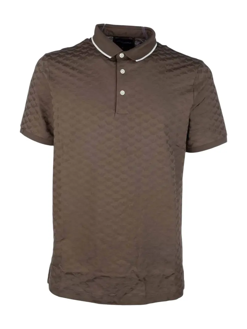 EMPORIO ARMANI Polo Uomo  8N1FP0 1JHWZ U6195 CHOCOLATE CHIP