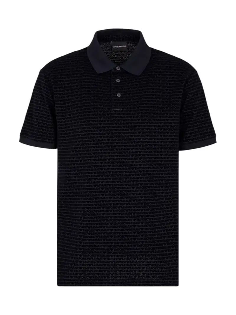 EMPORIO ARMANI Polo Uomo  EM001283 AF10017 FB229 EM001289 NAVY ALLOVER FLOCKING