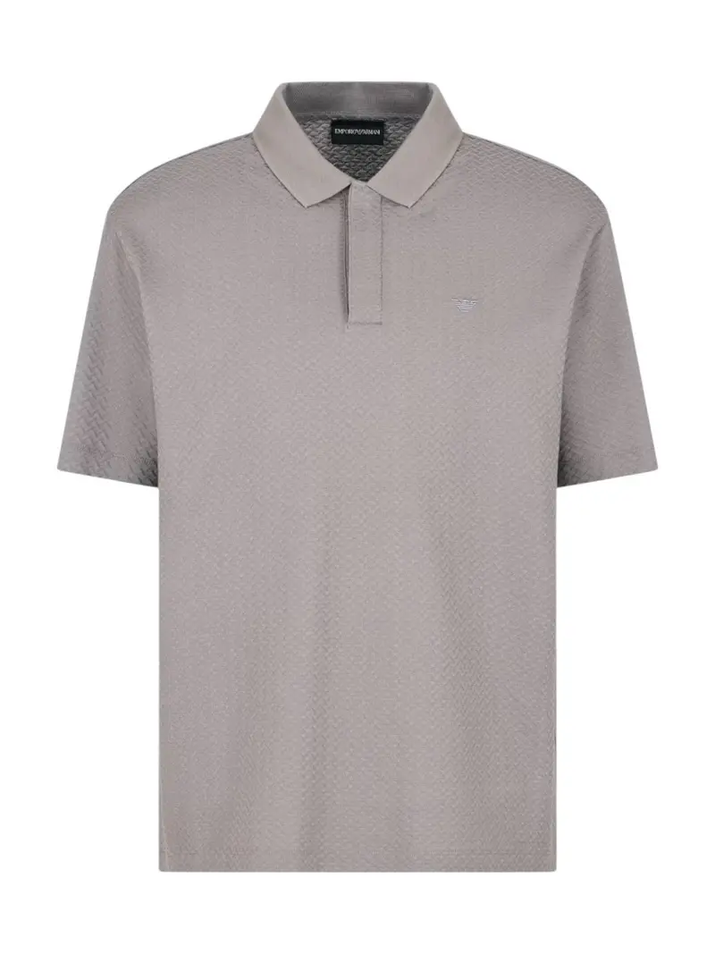 EMPORIO ARMANI Polo Uomo EM001729 AF14874 F8041 NICKEL CHEVRON
