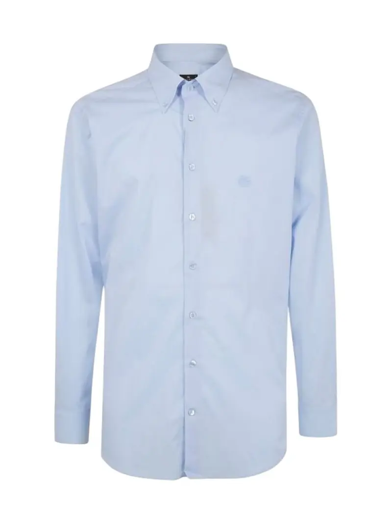 ETRO Camicia Uomo SHIRT ROMA LOGO BD MRIB0004 AV607 B3033 AZZURRO