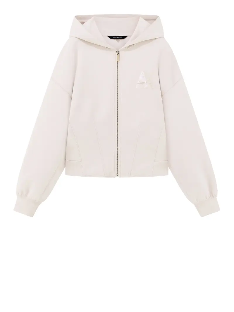 Felpa Armani Exchange In Tinta Unita - Beige