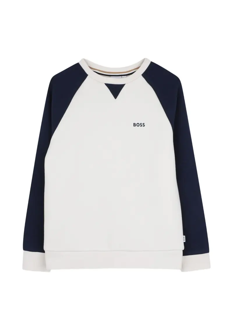 Felpa bianca/blu per bambino