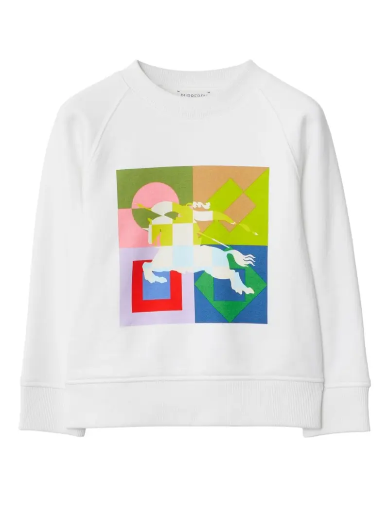 Felpa bianco per bambino con stampa
