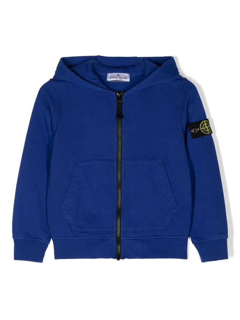 Felpa blu elettrico per bambino con logo