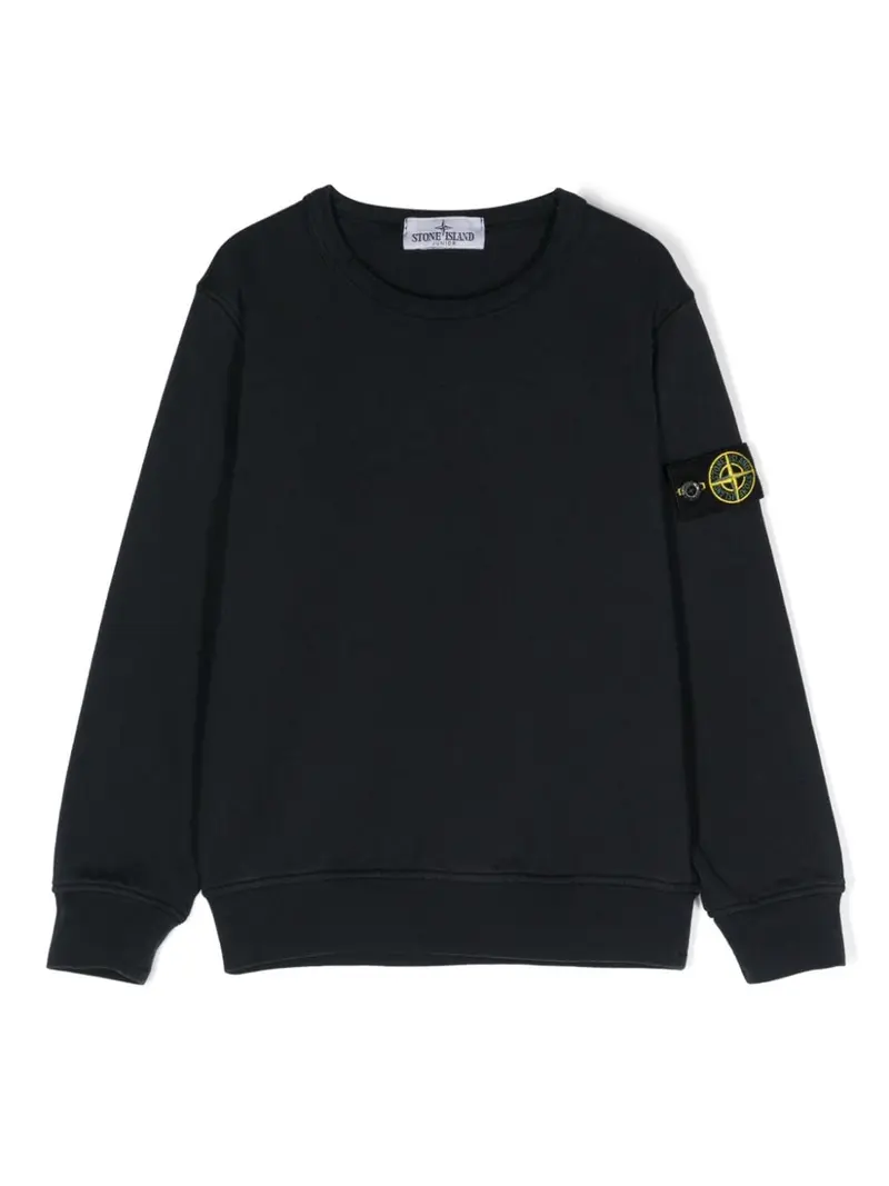 Felpa blu per bambino con logo