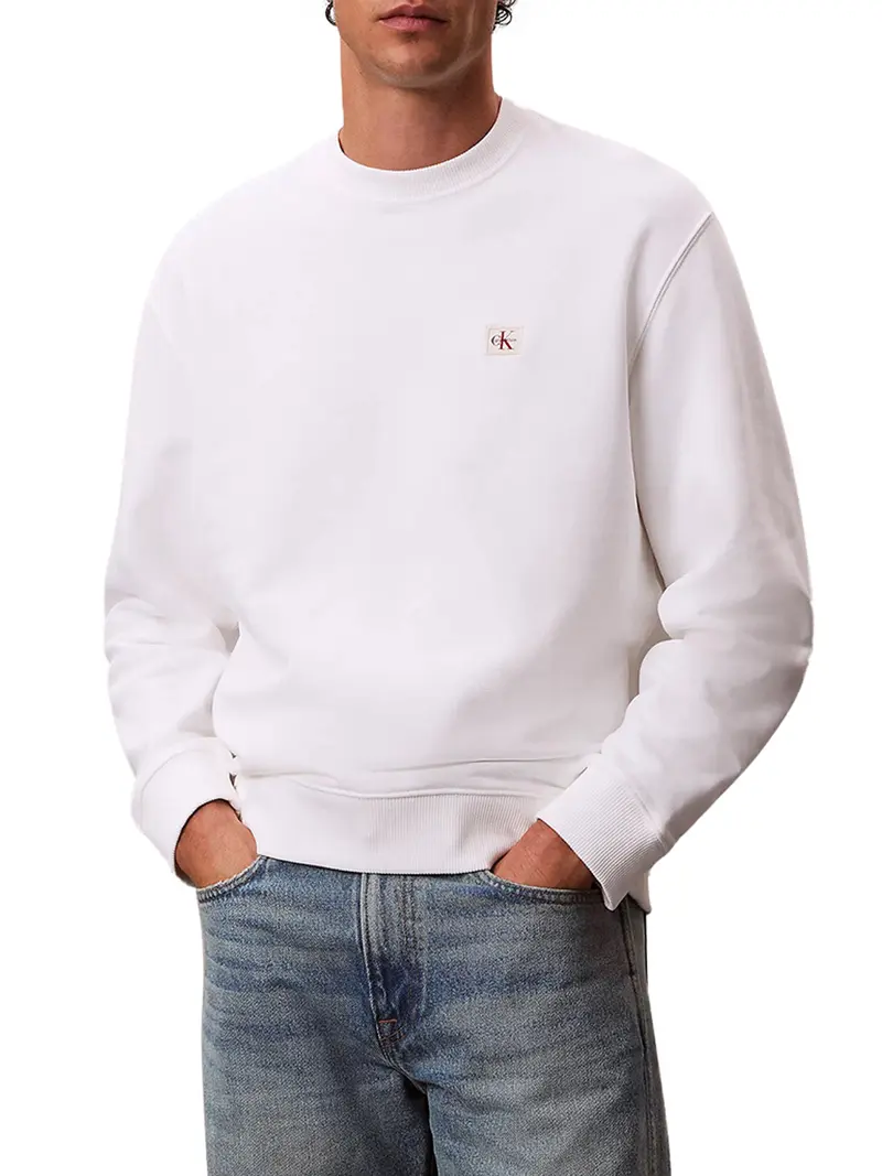 Felpa Calvin Klein Monologo - Bianco