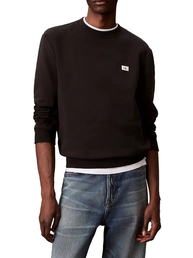 Felpa Calvin Klein Monologo - Nero