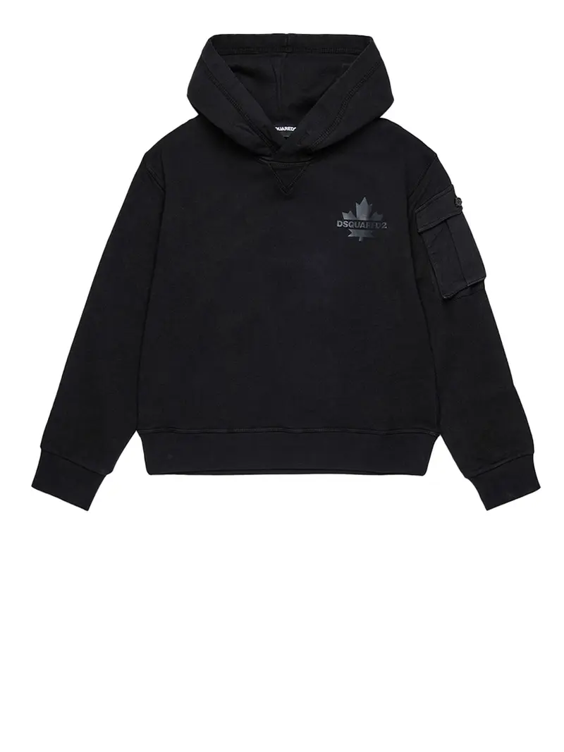 Felpa Dsquared2 Maple Leaf - Nero