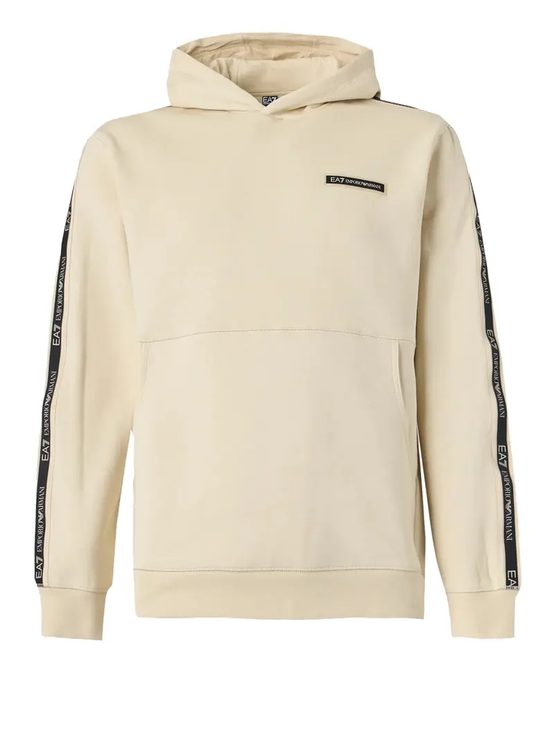 Felpa Ea7 Logo Frontale Beige
