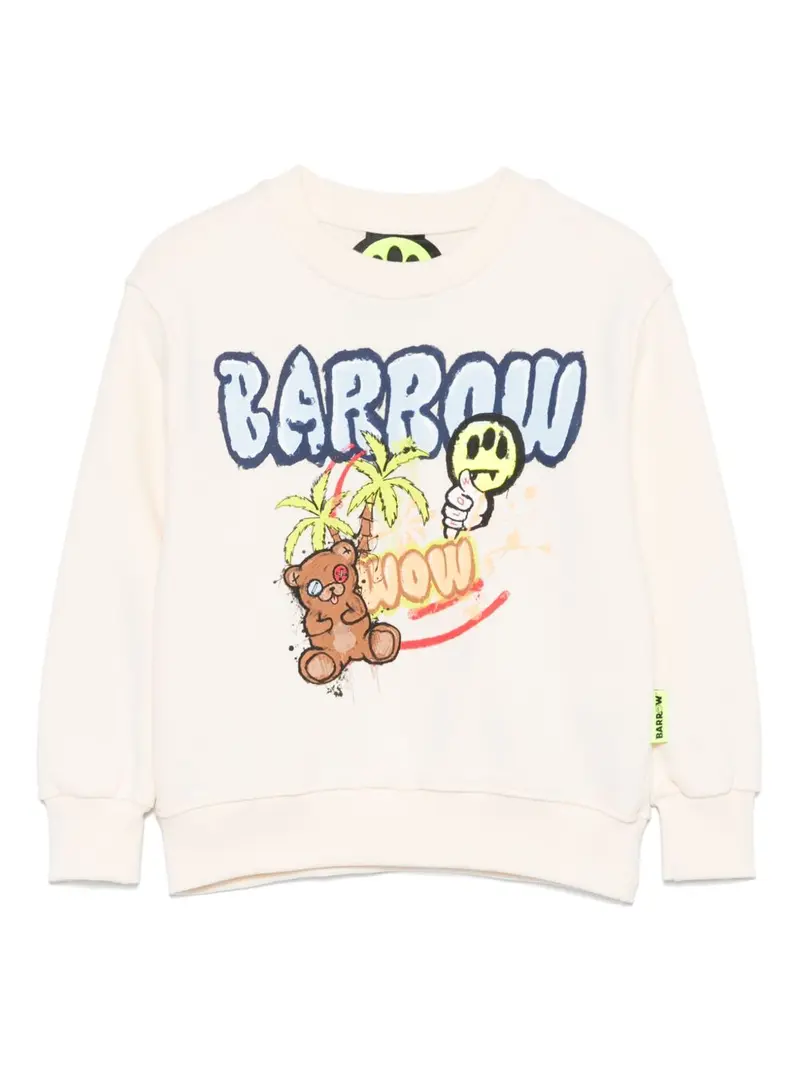 Felpa ecrù per bambino con logo