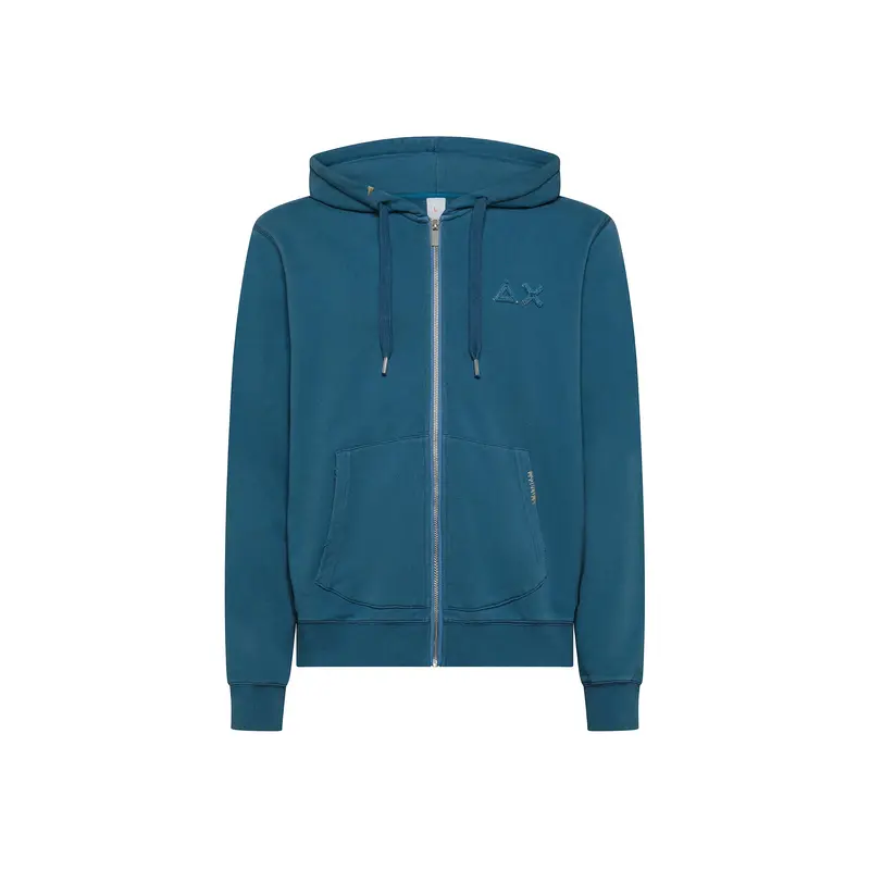 Felpa hoodie in cotone vintage