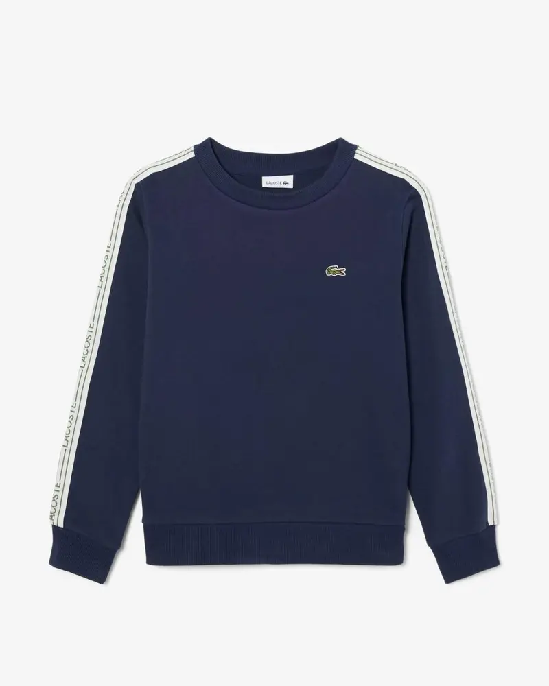 Felpa in cotone a righe con logo